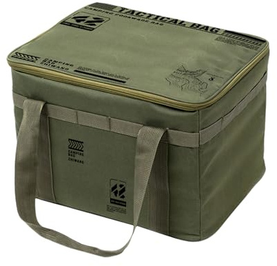 Borsa portaoggetti da campeggio, 40 x 30 x 27 cm, organizer per attrezzi da campeggio, resistente, pieghevole, riutilizzabile, con manici, impermeabile, per dormitorio, imballaggio, trasloco, spesa