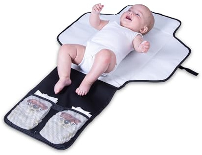 Red Kite On The Go Changing Mat - Fold Out Changing Mat and Travel Bag - Black