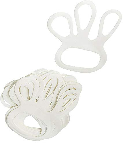 TronicXL 10 STÜCK Profi Fingerlinge Fingerfix Handschuhspanner weiß Stechschutzhandschuh Handschuhspanner Handschuh Anziehhilfe Anzieher Metzgerei Zubehör Metzger Schlachter Koch Köche Austattung