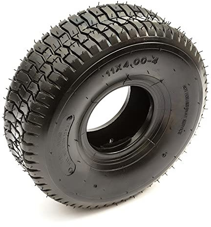 Replacement Tyre 11x4.00-4 2 Ply Chevron Turf Tread Fits 4 Inch Wheel Ride On Lawn Mower Can Be Used With Or Without Inner Tube