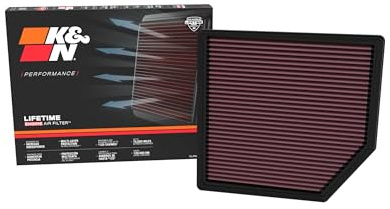 K&N High-Flow Original Lifetime Engine Air Filter: Increase Power: Premium, Washable: Compatible with 2023-2025 Chevrolet/GMC: Colorado, Canyon, 33-5143