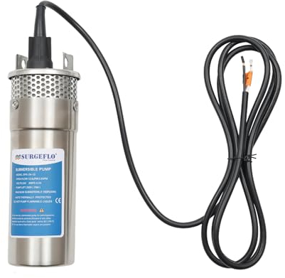 Pompa per fontana profonda, 120 W, 12 l/min, massima sommergibile 30 m, pompa a sabbia IP64, per navi, barche da pesca, stagni, irrigazione di terreni agricoli, allevamento di bestiame