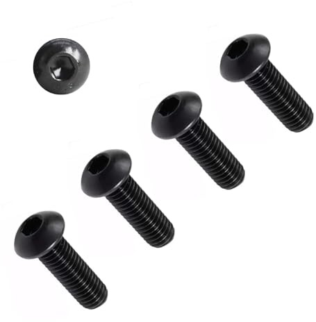 TERF® M3 X 6mm Hex Socket Cap Button Head Machine Screws Self Colour Bolts Black Machine Screw M3 (3mm) X 6mm Allen Key Hexagonal Socket Bolts - Pack of 20