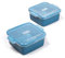 Souper Cubes Stoneware - 5 x 5 Baking Dishes with Silicone Covers, Premium Mini Ceramic, Perfect for Oven or Microwave Reheating, Set of 2 - Blueberry