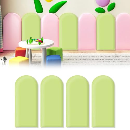 Panneaux muraux 3D, autocollants, en polyuréthane, imperméable, pour chambre d'enfant, coussin mural rembourré, coussin mural à suspendre, pour tête de lit, lit, coussin ND, vert