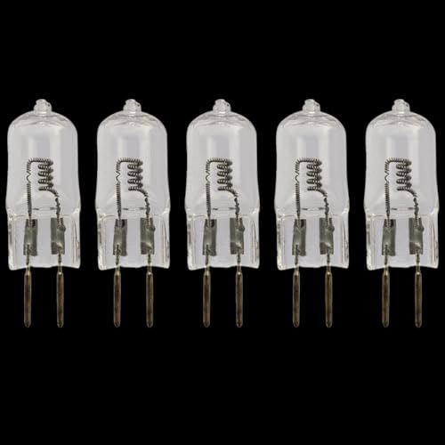UGEFKMQ 5PCS Ampoule Capsule G6.35 100W 12V Ampoules Halogènes 24V 50W GY6.35 Base Bi-Pin Ampoule À Capsule Halogène Blanc Chaud 2700k Dimmable 12 V-50 W
