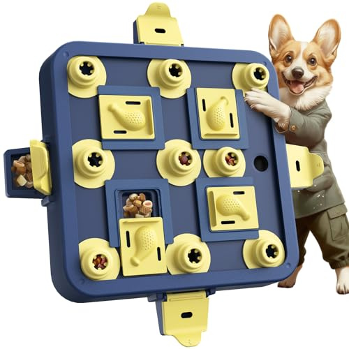 KADTC 3-in-1 Intelligenzspielzeug für Hunde, Denkspiel mit Leckerli-Fächern, mentale Stimulation & Langsamfresser gegen Langeweile, für kleine, mittlere & große Hunde