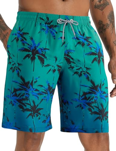APTRO Men's Swim Trunks Swimming Shorts Board Shorts Quick Dry Beach Shorts Big and Tall Swim Shorts Gradient Blau BS88 S