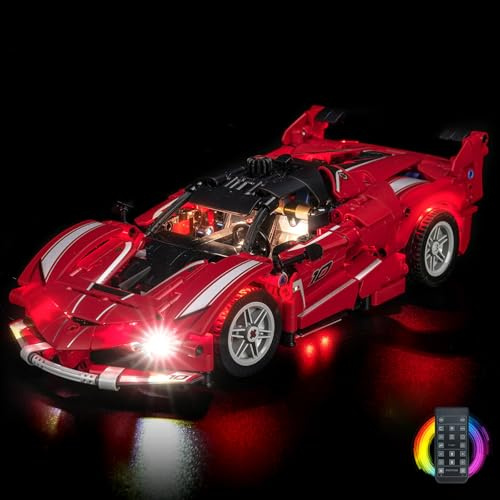 Remote Control Led Light Set Compatible with Lego Ferrari FXX K 42212 (No Model), Decoration Lighting Set Compatible with Lego Ferrari FXX K Creative Toys