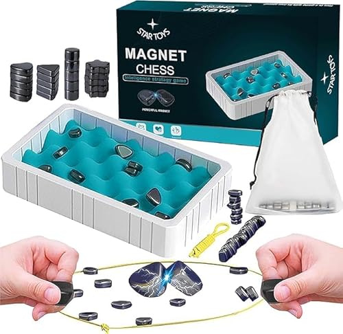 Set Di Scacchi Magnetici Da 40 Pezzi, Scatola Da 40 Magneti, Gioco Da Tavolo Magnetico Per L'intrattenimento In Famiglia, Scacchi Magnetici Natalizi Migliorati Bambini E Adulti, Educativi, Didattici.