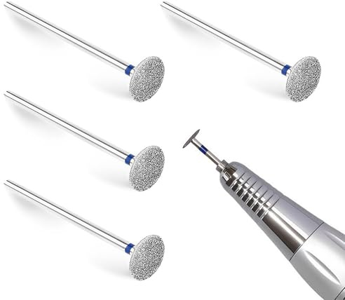 MNYXIS 4 Pezzi Fresa per Unghie, Punte Fresa Unghie, Disco Abrasivo per Manicure, Testa di Macinazione a Forma di Piattino A T, Dischi Abrasivi di Ricambio per Unghie, Pelle Morta e Tacco