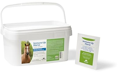NBF Lanes | Immuno Up Horse Aliment Complément pour chevaux avec vitamine C, échinacée, zinc chelate et saccharomyces cerevisiae, soutien du système immunitaire, 20 sachets de 30 g