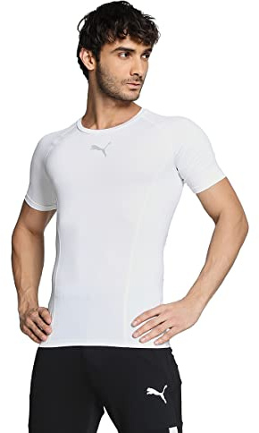PUMA Herren Liga Baselayer Tee Shirt, Puma White, M EU