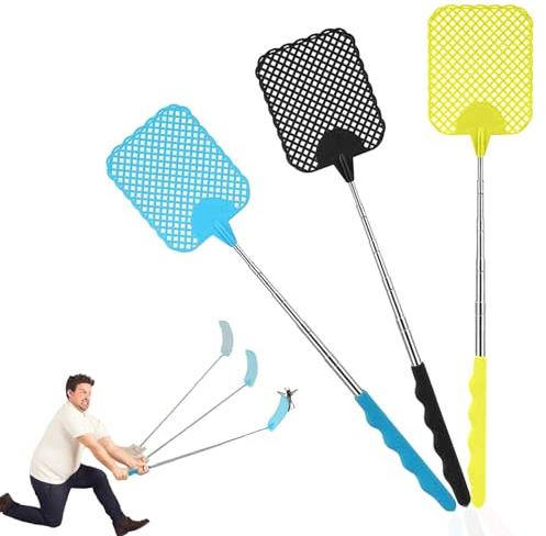 Plstod 3 Pièces Tapetteà Mouche, Raquette Electrique Insectes, Aantimoustique, Tapette à Mouche, Pour Protéger Votre Cuisine, Barriere a Insectes