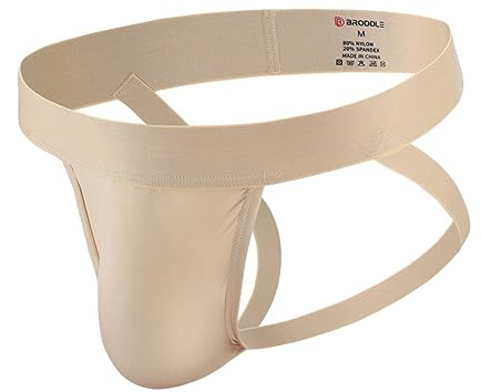 BRODDLE Men's Seamless Jockstrap Thong Underwear, No Center Seam Pouch