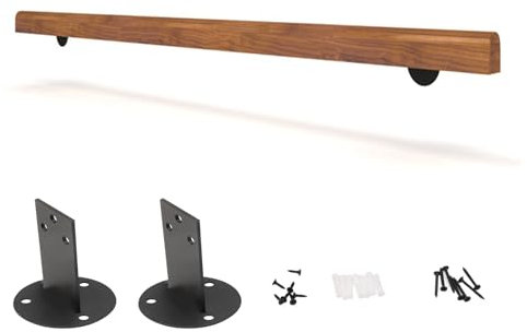 Main Courante D'escalier En Bois, Main Courante D'escalier Antidérapante, Main Courante Murale Moderne, Convient Pour Le Couloir, Le Grenier, Le Balcon, Garde Corps Intérieur Et Extérieur ( Size : 200