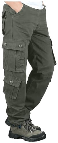 uxxnjfg Pantalon Trekking Hombre Trabajo Trekking Militar Pantalones Senderismo Tallas Grandes Pantalon con Bolsillos Tacticos Ropa Deportiva Hombre