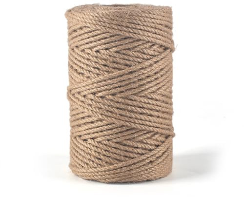 Lkw Ogechi 200 M Cuerda de Yute Natural, 4mm Cordel de Jardin, Cuerda de Cañamo Natural, Cordel de Yute para Jardinería, Envoltura de Regalos, Bricolaje y Decoración