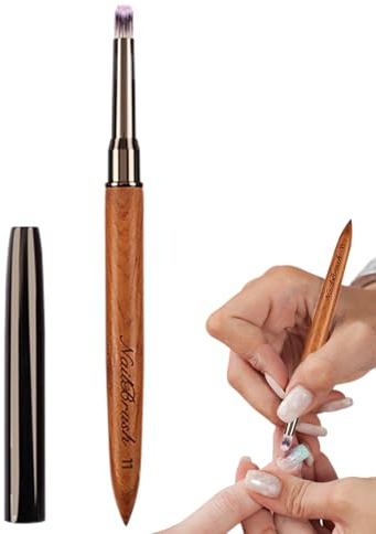 Zestivra Pincel para con detalles, pincel para esmalte – Herramientas para puntear las uñas | para detalles de sándalo para finos, diseño refinado, líneas largas