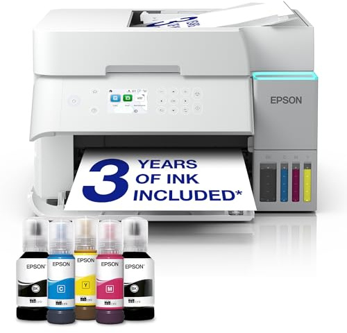 Epson EcoTank ET-3956 Ink Tank Printer | Home Office Use | Wireless | A4 | Duplex Print, Copy, Scan | 6.1cm LCD Screen | 30-Page ADF | Includes up to 3 Years of Ink
