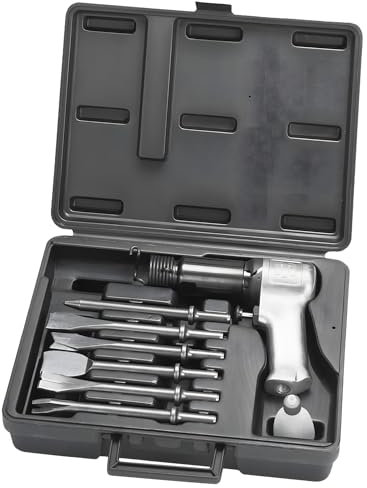 Ingersoll Rand 121-K6 Super Duty Air Hammer Kit, 121/Q Tool Plus 6 PC Meißel Set mit Aufbewahrungskoffer, Touch Trigger für maximale Kontrolle, 3000 BPM
