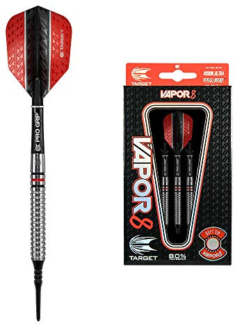 Target Darts Vapor 8 17G 04 - Juego de Dardos (80% tungsteno, Punta Blanda), Color Plateado