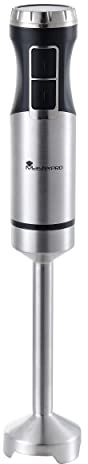 Masterpro by Carlo Cracco - Frullatore ad immersione con lame in acciaio inossidabile, silenzioso e velocità regolabile