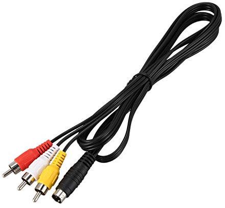 Augnongly 1.5M 4.9 piede 3 RCA maschio a 4 pin S-Video Cavo di conversione per PC portatile