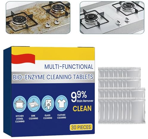 Compresse multifunzionali per la pulizia dei bio-enzimi, compresse multiuso ecologiche per la pulizia del grasso, detergente enzimatico organico, compresse di sale esplosivo bio-enzimatico (1 pezzo)