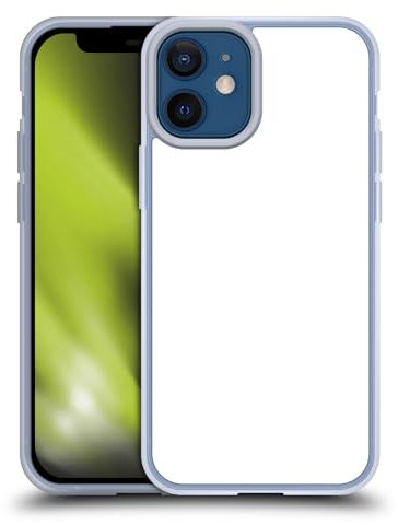 Head Case Designs White Block Colours Gel Case [Military Grade Protection] Compatible with Apple iPhone 12 Mini and Compatible with MagSafe