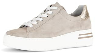 Gabor Damen Low-Top Sneaker, Frauen Halbschuhe,Moderate Mehrweite (G),straßenschuhe,Strassenschuhe,Freizeitschuhe,oasi/Platino,38 EU / 5 UK