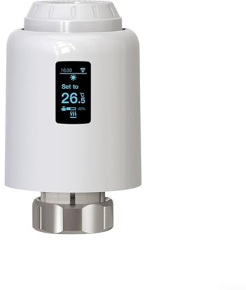 Smart termostat för Zigbee 3.0, programmerbar TRV för smart hem, röststyrd temperaturkontroll kompatibel med Tuya för Alexa (för Zigbee)