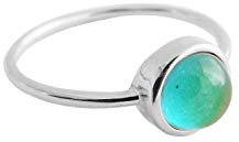 Honeycat Mood Ring in Silver | Size 3, 4, 5, 6, 7, 8, 9, 10,11, 12 | Minimalist, Delicate Jewelry (Silver, 6)