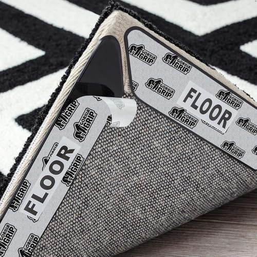 GORILLA GRIP 12 Pc Rug Gripper Pads Keep Area Rugs Corners from Curling, Reusable Double-Sided Stickers Holds Down Carpet in Place, Grips on Tile and Hardwood Floors Helps Prevent Sliding, Home Décor