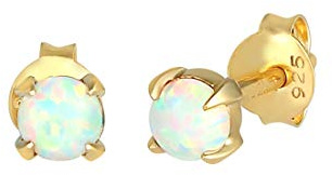 Elli Ohrringe Damen Ohrstecker Filigran Trend mit synthetischem Opal in 925 Sterling Silber