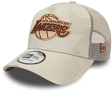 New Era Los Angeles Lakers NBA Cap Trucker verstellbar Basecap Kappe Basketball beige - One-Size