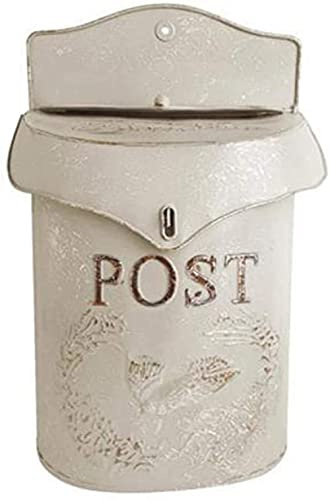 YXSH Hierro Forjado Buzón Retro Boca De Águila Diseño De Doble Apertura Oficina En Casa Buzón Proceso De Alivio Decoración De La Pared Cesta De Flores Montada En La Pared