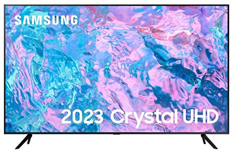 Samsung 70 Inch CU7100 UHD HDR Smart TV (2023) - 4K Crystal Processor, Adaptive Sound Audio, PurColour, Built In Gaming TV Hub, Smart TV Streaming & Video Call Apps And Image Contrast Enhancer