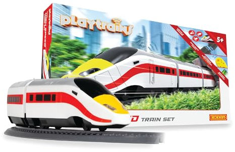 Hornby Playtrains Remote Controlled Battery Train Set & Trains - Kids Toy Train Sets for Ages 3+, Childrens Mini Model Trains, 1:76