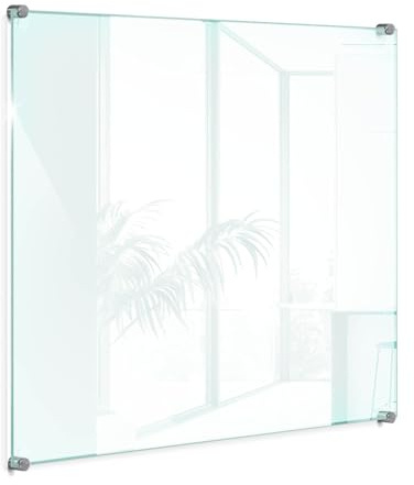 Tulup Spritzschutz 60x60 cm Wandschutz Hartglas Float Für die Küche Glastafel Küchenrückwand Glas Transparent Herdspritzschutz Wandanbringung Fliesenschutz Glasrückwand Inklusive Einbausatz