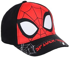 Marvel Spider Man Gorro para Niños, Gorra de Beisbol de Verano, Regalo para Niños y Adolescentes | Negro