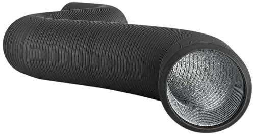 Uya - Tubo di ventilazione flessibile per asciugatrici, 16 piedi, condotto dell'aria in alluminio, robusto tubo per asciugatrice con 4 strati, tubo di ventilazione per tende, asciugatura, serra