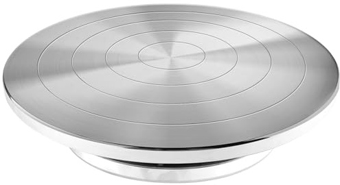 Homtone Banding Pottery Wheel 30cm with Tool Set, Double Sided Turnable Pottery Wheel, Aluminium Alloy Heavy Duty Metal Banding Wheel, Manual Turning