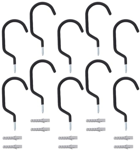 jojofuny 10pcs Heavy Duty Metal Wall Mount Bike Hooks Bicycle Rack for Garage Storage Pedal Mount Hangers Space-Saving Organizer for Indoor Bicycle Hanging