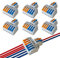 QitinDasen 4Pcs KV439 Leva-Dado Cavo Connettore, 3 in 9 fuori Bilaterale 12 Porte Connettore Conduttore Compatto, Morsettiera Cavo Connettore Molla Rapido