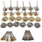 36Pcs Brosse en Inox/Laiton de Polissage Ø6/15/25mm, Brosses Métallique Rotatifs Perceuse de Forage/Meuleuse, Outils pour Éliminer Rouille/Corrosion/Peinture/Nettoyage Ustensiles