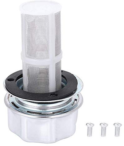 Tappo Sfiato Filtro Idraulico AB1162, Metallo, Filtro Aria e Olio per Serbatoio Carburante, 99mm Altezza, Include 3 Viti e Anello Gomma