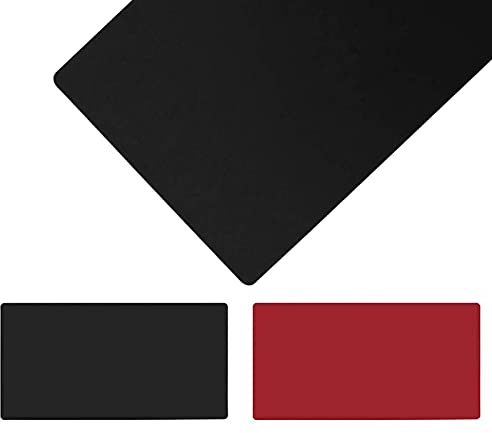 Büro Schreibtischmatte,Schreibtischunterlage, PU-Leder Multifunktionale Schreibtischmatte, Rutschfeste Office Mousepad, Gaming Mousepad, Wasserdicht Mouse Pad Zweiseitig, Schwarz Und Rot(Size: 110x17