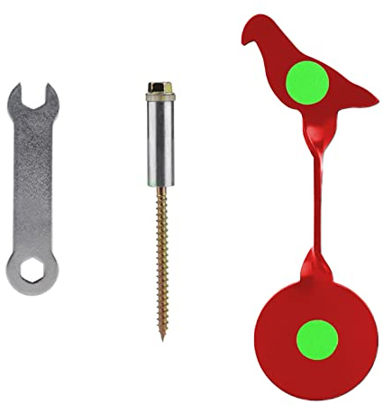 Kleine luftgewehr Spinner-Zielscheibe, 3 Mm Verschraubte Stahl-Vogel-BB-Luftgewehr-Ziel-Schleuder, Metall-Hängeziel-Plinking-Zielscheibe für das Schießen Im Freien (Rot)