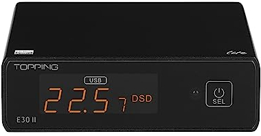 Topping E30II lite DAC Preamp - AK4493S Hi-Res XMOS XU208 DAC 32Bit/768kHz DSD512 DSD Direct Mode for USB/Coax/Opt Inputs RCA HiFi Stereo Digital Audio Decoder